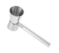 MAGICLULU Double Headed Stainless Steel Jigger with Ergonomic Handle Precise Wine Measure Cup for Cocktails Slip Bartending Tool for Bar and Home Use Professional Grade Liquid Measuring Cup