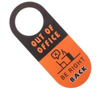 MAGICLULU Double Sided Door Hanger Sign for Office Door Knob Clear English Please Knock Office Messages Material Visible From Both Sides for Workspace Communication