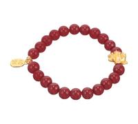 MAGICLULU Dragon Zodiac Bracelet Red Alloy Rope Rhinestone Link Jewelry