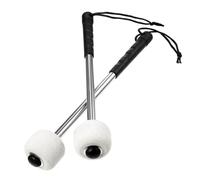 MAGICLULU Drum Mallets with Wool Felt Head and Stainless Steel Handle 2 Pcs Lightweight and Easy to Hold Drumsticks for Adult Beginners Suitable for Drum Kit Practice