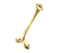 MAGICLULU Dual-Ended Face and Neck Massager Roller, Metal Gold Facial Sculpting Tool Manual Operation for Stimulating Circulation and Skin Refreshing, for Female Use