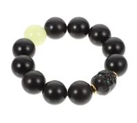 MAGICLULU Ebony Wood Beads and Comfortable Fit with Smooth Bracelet Vintage Style Buddhist Beads Pendant Suitable for Daily Wear and Spiritual Use