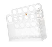 MAGICLULU Egg Storage Box for Refrigerator Plastic Flip Design Fresh Egg Keeper Holder Kitchen Fridge Side Storage Rack