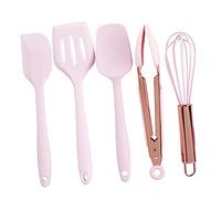 MAGICLULU Egg Whisk Children's Baking Tools Silicone Cooking Utensils Kids Pastry Whisk Spatula Rose Gold Stainless Steel
