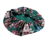 MAGICLULU Elastic Hair Bath Caps and Portable Bathing Hair Caps Satin Fabric Lightweight Reusable Floral-Patterns Design for Women and Girls Shampoo Showering