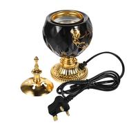 MAGICLULU Electric Incense Burner Vintage Aroma Burner 230V Uk Plug Ceramic Iron Vintage Decorative No Open Fire Easy to Move Living Room Table Centerpiece
