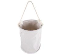 MAGICLULU Electrician Tool Pouch Bag round Tool Bucket Canvas Steel White Large Capacity Storage, Insulated Wear-resistant Hanging Bag for Plumbers Electricians Home Repair Construction