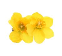 MAGICLULU Elegant Daffodil Flower Hairpin Clip Plastic Material, Secure Side Clip with Realistic Floral Design to Tame Frizzy Bangs for Women for Chinese Traditional Headdress