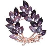 MAGICLULU Elegant Glass Brooch Sea Grass Shape with Wear Resistant Feature, Purple Creative Brooch Pin for Women Clothes Accessories, for Party and Mother's Day