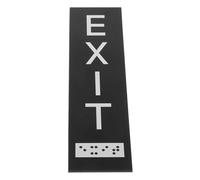 MAGICLULU Emergency Exit Sign Sticker for Office and Hallways, Acrylic Safety Exit Plate with Visibility and Easy Installation, Vertical Adhesive Mounting Strips for Indoor Use
