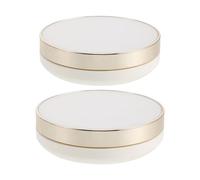 MAGICLULU Empty Cushion Foundation Containers Portable Lightweight Plastic Makeup Powder Boxes with Puff and Mirror 2pcs Compact Design Prevents Shaking for Daily Use and Travel