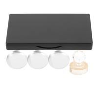 MAGICLULU Empty Eyeshadow Palette that Can be Put into Your Bag with Mirror Design, Lightweight Black Makeup Storage Tray Portable Cosmetic Case for Eyeshadow and Blush