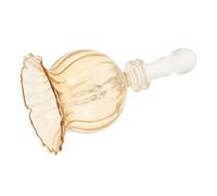 MAGICLULU Engraved Glass Handheld Bell with Clear Crisp Sound Rustic Crystal Ringing Bell for Wedding Ceremonies Shop Keepers and Bar Service for Holiday Dinners and Church Events