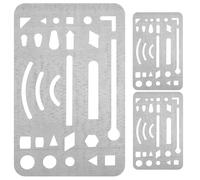 MAGICLULU Erasing Shield, 3PCS Stainless Steel Drafting Shield for Artists