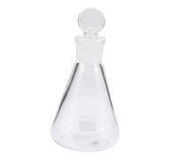 MAGICLULU Erlenmeyer Flask with Stopper Glass Laboratory Flask for Chemical Experiments High Temperature Resistant Wide Mouth for Easy Cleaning and Precise Measurement Compact Science