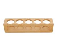 MAGICLULU Essential Oil Display Rack Bamboo Wood 5-hole Storage Organizer Holder for Nail Oil Bottles Home Cosmetic Essential Bottle Container