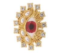 MAGICLULU Evil Eye Featuring Secure Attachment and Smooth Operation Brooch Pin for Women Elegant with Imitation Pearl and Rhinestone in Alloy for Anniversary Events and Celebrations