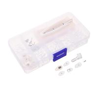 MAGICLULU Eyeglass Nose Pads Replacement Kit Nose Pieces Pads for Eyeglasses Silicone Metal Air Chamber Design 5 Styles Comfortable Easy Installation with Screws Anti-Slip Ear Hooks Tweezers