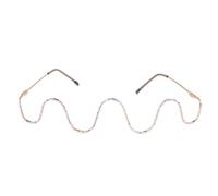 MAGICLULU Eyeglasses Frame Photography Glasses Creative Metal and Plastic Frame without Lens Design for Young Men Festival Wear Appearance Fine Workmanship