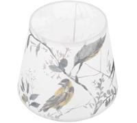 MAGICLULU Fabric Printed Lamp Shade for Table Lamp with E27 Socket, White Cloth Lampshade Featuring Bird Pattern, Suitable for Study Room or Hallway, Rustic and Modern Style Lighting