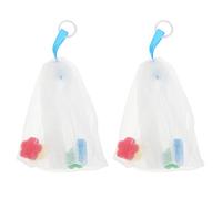 MAGICLULU Face Cleansing Foaming Nets Easy to Carry 2pcs with Pe Material for Soap Soap Mesh Pouches White for Effective Bubble Making and Gentle Face Cleaning at Home or Travel