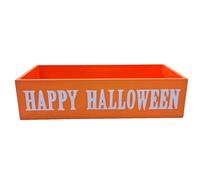 MAGICLULU Fall Candy Bowl: Happy Halloween Candy Dish - Wooden Treat Plate - Snack Holders for Serving Tableware Table Desk Haunted House Decor