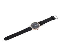 MAGICLULU Fashionable with Adjustable Strap Women with Ordinary Glass Mirror Surface Wrist Watch and Imitation Leather Band, Elegant Black Watch and Thanksgiving Day, Easy to Wear for