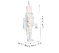 MAGICLULU Festive Acrylic Nutcracker Pendant Christmas Hanging Charms for Tree Decoration Creative Walnut Soldier Design Ornaments Easy to Hang Xmas Decorations for Holiday Garland and