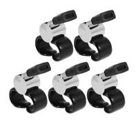 MAGICLULU Finger Whistle and Thumbpress Mechanism, Metal and Plastic 5pcs with Integrated Ring Design Handheld Whistle Comfortable for Long Use for Referees in Soccer and Sports Training