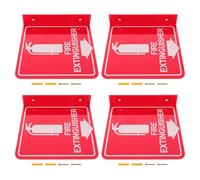 MAGICLULU Fire Extinguisher Signs down Arrow for Public Spaces and Business Use 4 Set Wall Mounted Double Sided Red Acrylic Safety Labels 6x6 Inch, Includes Matching Screws