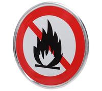 MAGICLULU Fire Prevention Warning Sign No Smoking Or Open Flames Safety Sign for Camping and Forests with Easy Installation Aluminum Or Iron Material