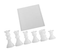 MAGICLULU Flexible Silicone Chess Mold Set for 3D Chess Pieces Making Mold, Not Easy to Deform, for DIY Crafts and Play Decoration