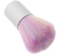 MAGICLULU Fluffy Bristle Dust for Effective Rainbow for Design Removal Vibrant Brush with Short Handle and Plastic Base, Comfortable Grip Nail Art and Salon Use