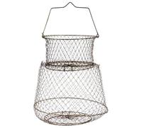 MAGICLULU Foldable Fishing Tool Folding Fish Shrimp Mesh Cage Multi-purpose Retractable Steel Wire Fishing Net for Fisherman Outdoor Crab and Crayfish Trap