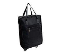 MAGICLULU Foldable Large Capacity Travel Duffel Bag with Oxford Fabric and 360° Spinner Wheels, Black Extra Large Weekend Sports Luggage Bag for Outdoor and Travel Use
