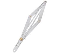 MAGICLULU Foldable Stainless Steel Angle Finder Tool for Accurate Miter and Carpentry Corner Measurement for Woodworking with Transfer and Track Measurements, Silver Metal Protractor Ruler
