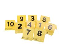 MAGICLULU Forensic Evidence Markers Plastic with Integrated Scale Ruler 10pcs Crime Scene Identification Number Placards, Wear Resistant, Suitable for Detective Decorations and Crime Scene