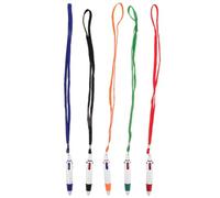 MAGICLULU Four-Color Ballpoint Pen with Neck Lanyard Retractable Multi Colour Pen Set 10Pcs Portable Writing Pens for Office School Home Use