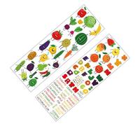 MAGICLULU Fruit and Vegetable Alphabet Wall Stickers Learning Aid Self Adhesive PVC Cartoon Design Sticker Assorted Color Vivid Patterns for Bedroom and Classroom Bulletin Boards