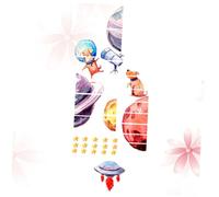 MAGICLULU Galaxy Pattern Guitar Fretboard Stickers Ballad Guitar Fingerboard Decals Cosmic Design Sturdy Music Instrument Accessory