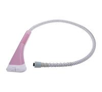 MAGICLULU Garment Steamer Replacement Extension Hose 268mm Pink Steam Tube Accessory with Metal Head for Portable Steam Iron Supply Compatible with Clothes Steamers