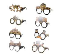 MAGICLULU Glitter Party Glasses Frames for Year's Eve Celebration Festive Paper Eyeglasses with Smooth Edges Comfortable Fit for Birthday Weddings and Year End Festivities