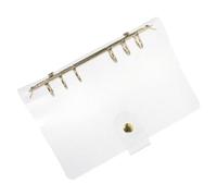 MAGICLULU Glitter PVC 6-Ring Notebook Cover Gold A6 Notepad Shell Journal Book Protector Travel Handbook Diary Case for School and Office