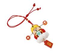 MAGICLULU God of Wealth Pendant Car Hanging Ornament PVC Durable Rearview Mirror Charm Feng Shui Auto Decoration Easy Installation Chinese Prosperity Symbol