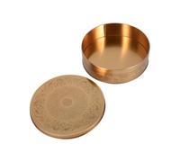MAGICLULU Golden Cake Tin for Storage with Lid, Classic Decorative Tinplate Candy Box, Compact Metal Storage Containers for Weddings and Baking Cakes the Oven