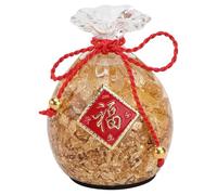 MAGICLULU Golden Crystal Money Bag Ornament Delicate Desktop Decorative Bag Adornment Feng Shui Luck Decoration Home Accessories for Tabletop Display