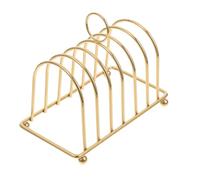MAGICLULU Golden Stainless Steel Kitchen Bread Rack Multi-functional Toast Holder Reusable Toast Stand with Sleek Unique Display Shelf Design and Easy Cleaning for Kitchen Counter