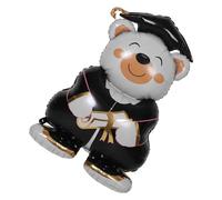 MAGICLULU Graduation Balloon Set Standing Foil Balloon Super Sized Bear Shape Aluminum Film Self-standing Playful Academic Symbolism for Graduation Party