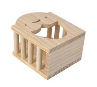 MAGICLULU Grass Rack Wooden Rabbit Rack Rabbit Food Manger Protects Food from Urine or Feces, Easy Installation, Wood, Beige, for Chinchilla and Small Animals