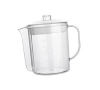 MAGICLULU Grease Separating Measuring Cup 1500ml White Plastic Grease Cup with Strainer Fat Separator for Kitchen Cooking and Frying Oil Filtration at Home